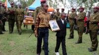 Funeral of Corporal Benard Kipkemoi Tonui, a security official killed in the Garissa attacks - 11 April