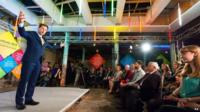 Nick Clegg speaking in south London