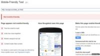 EU's Google mobile friendly test results