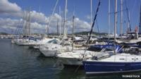 Yachts in a harbour