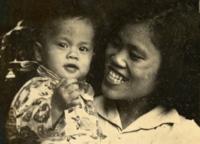 Ly as a baby with her mother Quy