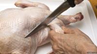 A whole raw chicken