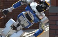 Team Aist-Nedo's HRP2+ robot falls over