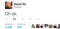 Daniel Ek tweet