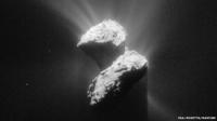 This handout photo from Esa shows an image of Comet 67P on 5 June 2015