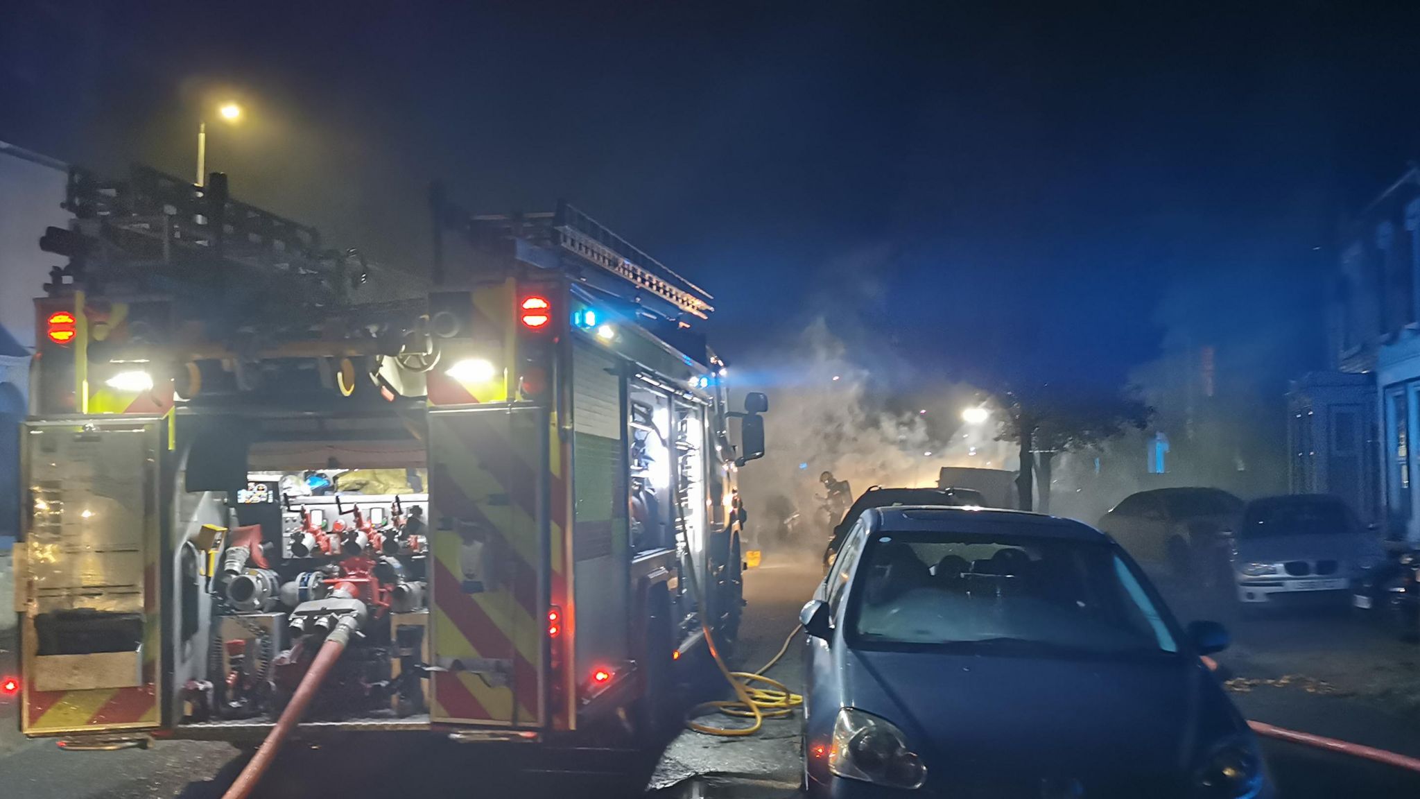 Several Cars On Peterborough Street Destroyed By Fire BBC News