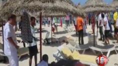 Injured people were treated on the beach