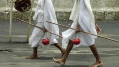 File image of two Jain monks walking