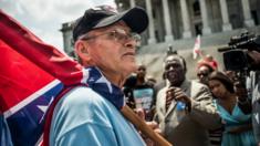 Confederate flag supporters gather at the state house in Columbia, South Carolina - 6 July 2015