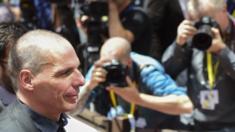 Greek Finance Minister Yanis Varoufakis in Brussels, 27 June 2015