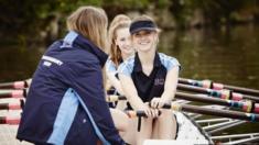 Girls rowing