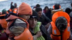 Migrants arriving in Lesbos, 2 Nov 15
