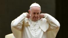 Pope Francis during the prayer vigil for the Synod of the Family, 3 October