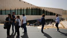 Journalists visit the new Palestinian Museum in Birzeit (17 May 2016)