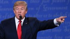 US Republican presidential candidate Donald Trump speaks during the final presidential debate in Las Vegas, 19 October 2016
