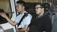 Rurik Jutting arriving at court