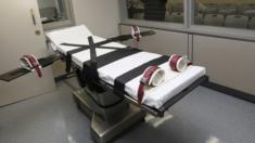 the gurney in the the execution chamber at the Oklahoma State Penitentiary is pictured in McAlester, Oklahoma 9 October 2014