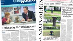 Guardian and Independent fronts