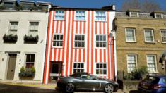 candy-striped house in Kensington