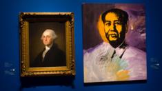 Portraits of George Washington and Chairman Mao side by side