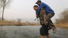 Crossing the river