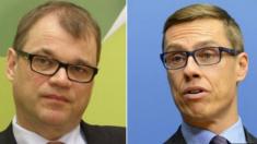 Juha Sipila (L) and Alexander Stubb