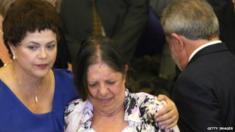 Dilma Rousseff and Ines Etienne Romeu during the delivery of the Premio Direitos Humanos 2009 Human Rights Prize 2009) on December 21, 2009 in Brasilia, Brazil.