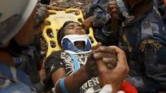 Teenage boy rescued from rubble in Kathmandu