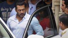 Bollywood actor Salman Khan leaves home for court in Mumbai, India, Friday, May 8, 2015