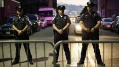 Three police officers