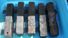 Iron bars used as ballast