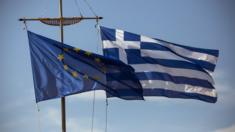 Greece, EU flags