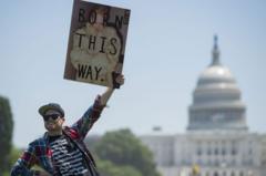 Thousands March In Us For Lgbt Rights Under Trump Bbc News