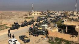 تجمع لقوات من قوات الأمن العراقية المشاركة في معركة الموصل