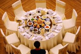 Banquete en China. .