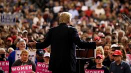 Donald Trump en un mítin.