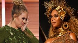 Adele and Beyonce at the Grammys