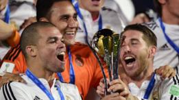Pepe, Keylor NAvas y Sergio Ramos disfrutan del título