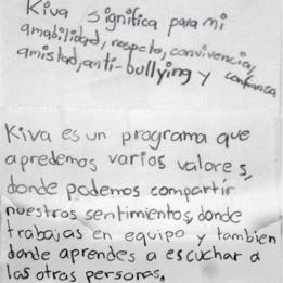Nota de los alumnos del colegio Erik Erikson.