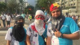 Tres manifestantes