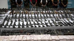 Arsenal incautado a Los Zetas