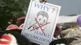 Póster de mutilación genital femenina