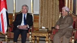 مايكل فالون ورئيس كردستاد العراق مسعود برزاني