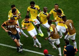 Colombia celebra un gol