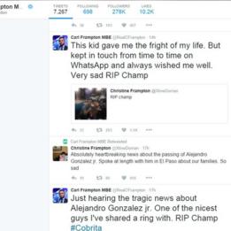 Página en Twitter de Carl Frampron