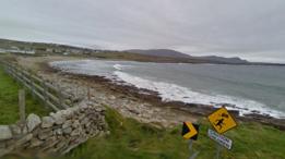 Playa Dooagh sin arena.