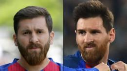 Reza Parastesh y Lionel Messi.