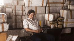 Wagner Moura interpretando a Pablo Escobar en 