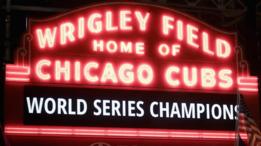 Letrero en el estadio Wrigley Field