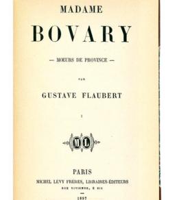 Primera edición de Madame Bovary
